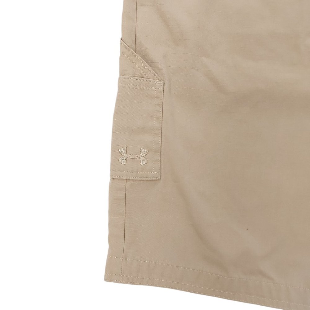 Under Armour Shorts Mens 40 Beige Performance Flat Front Casual Golf Outdoor - Picture 7 of 10